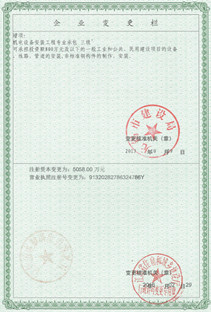 注冊資本、營業(yè)執(zhí)照注冊號變更欄